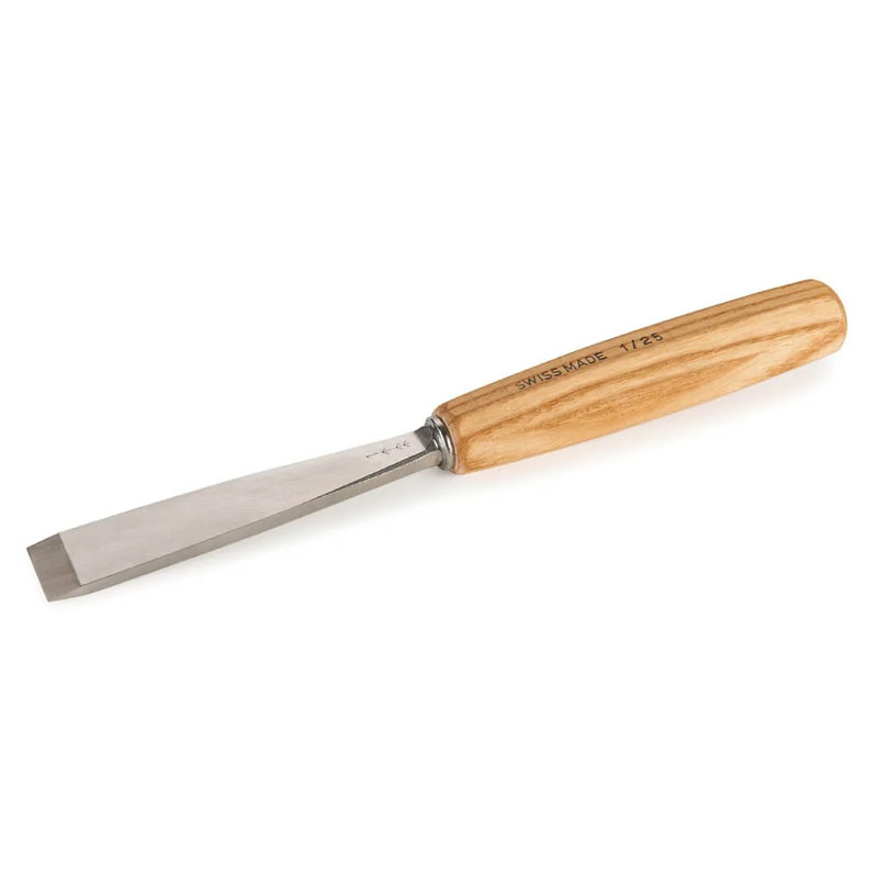 Double Bevel Straight Chisel - Types:Full Size - Sweep:Number 1 - Size:25 mm